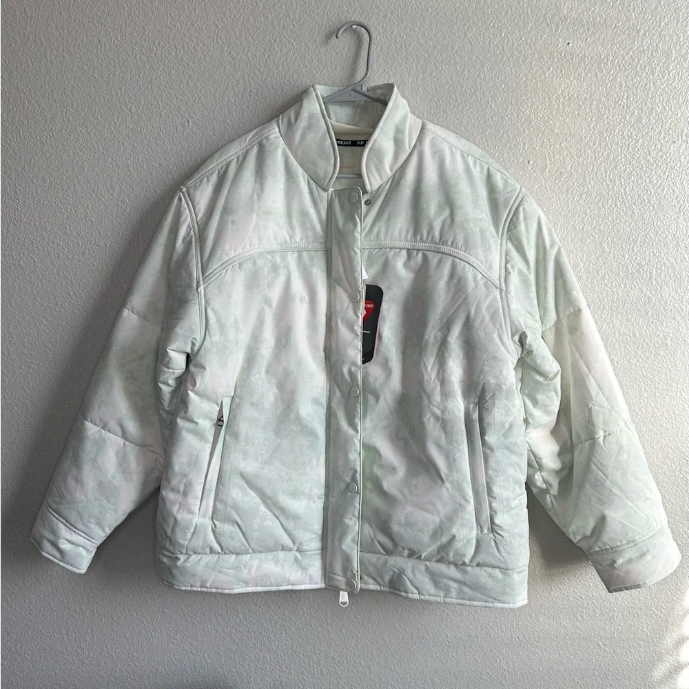 NWT Free People Movement Bunny Slope Printed Puffer Mountain Mist Mint Large - Picture 3 of 13